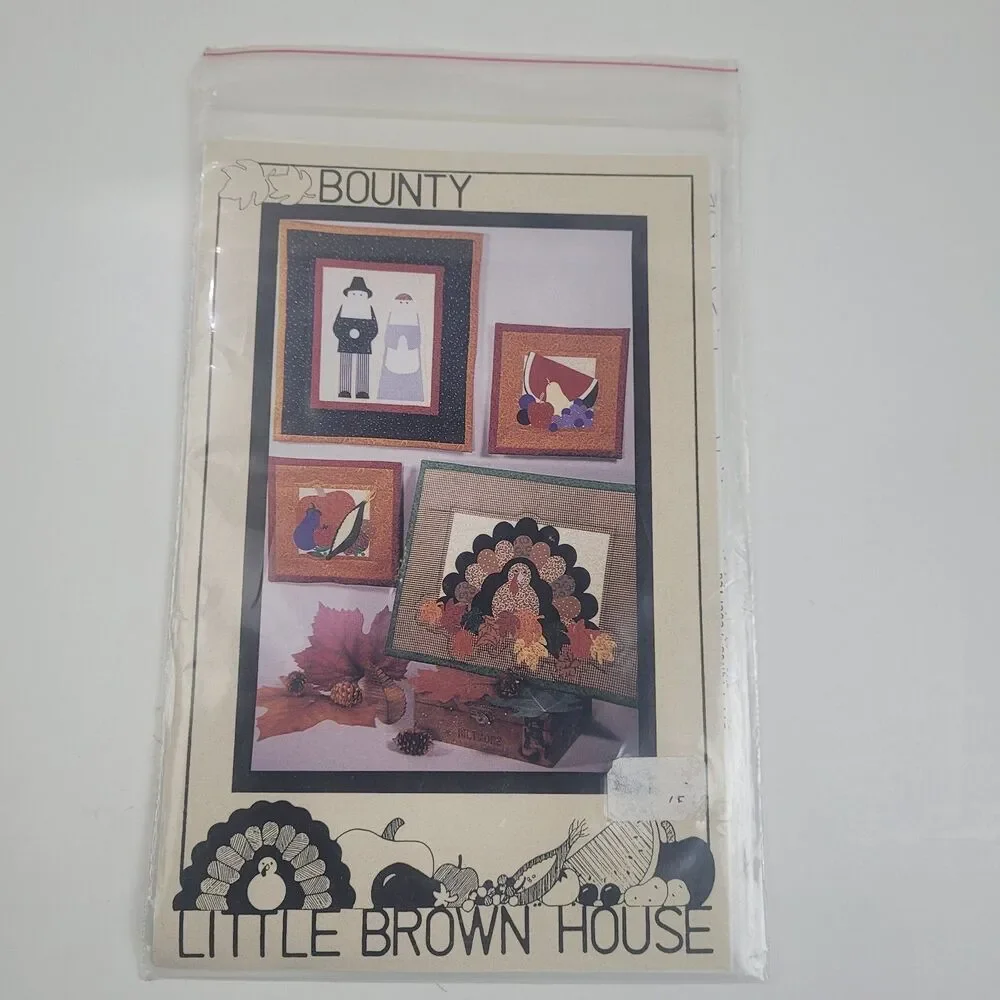 Vtg Bounty, #LQ116, Little Brown House, Several Quilt patterns, uncut